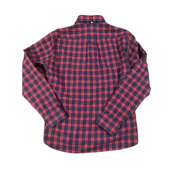 Bonobos Navy Blue and Red Plaid Casual Button Down Size Medium slim fit - Picture 2 of 9
